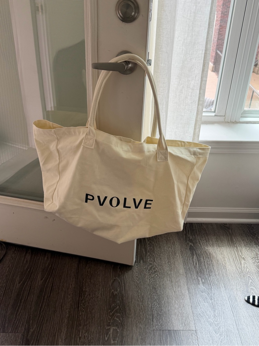 PVOLVE Limited Edition Cream Canvas Tote - Everyday Carryall
